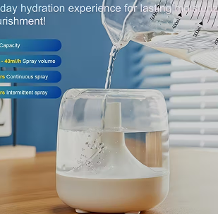 Humidificateur Alimenté avec Veilleuse & Diffuseur d’Huiles Essentielles – Image 3