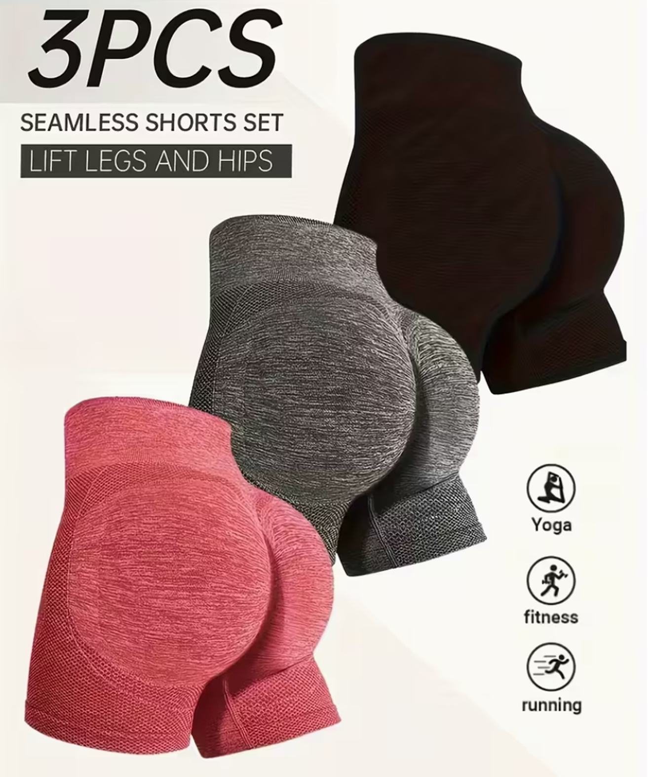 Ensemble de 3 Leggings Taille Haute pour Femmes