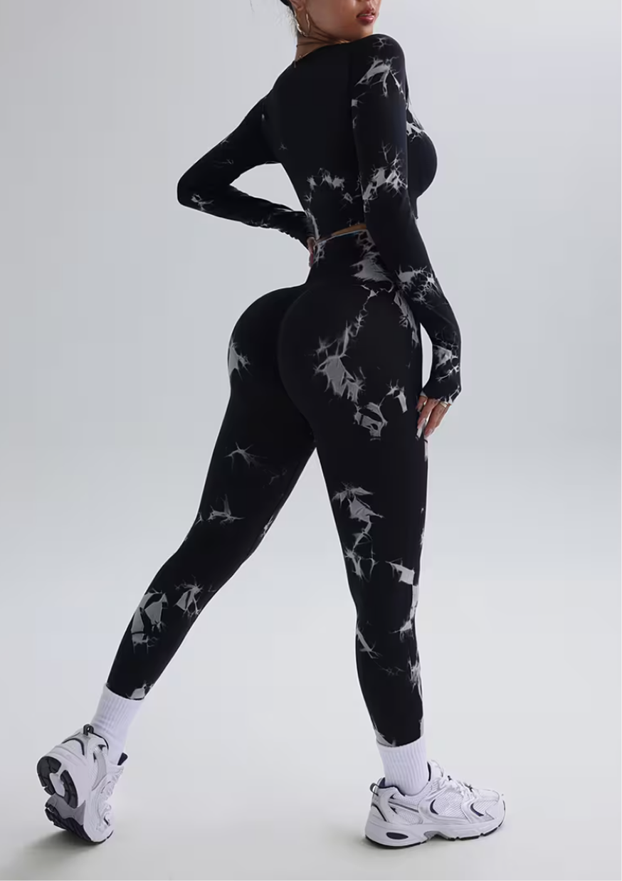 Pantalon de Sport Tie-Dye Sans Couture pour Femmes – Leggings