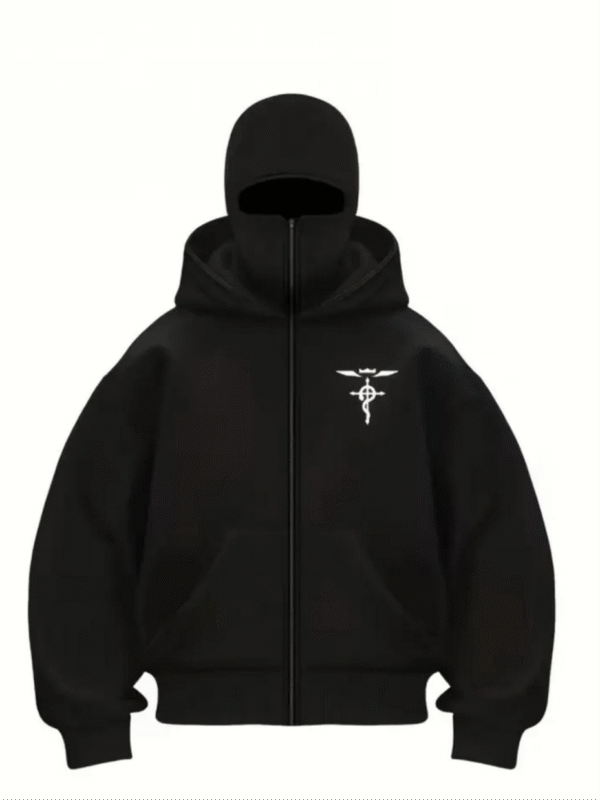 Sweat à Capuche Noir Y2K