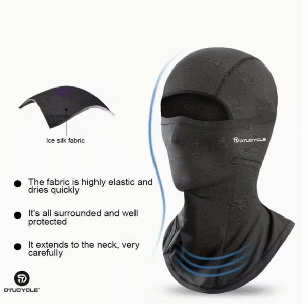 Masque Facial en Tissu Fibre Glacée pour Cyclisme
