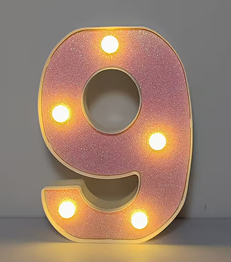 1 pièce – Lumière Décorative LED Brillante avec 26 lettres et 10 chiffres