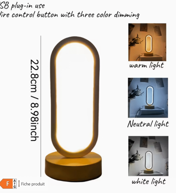 Rectangle 100 Lampe de Table Décorative Haute Qualité – Style Ins, 3 Couleurs
