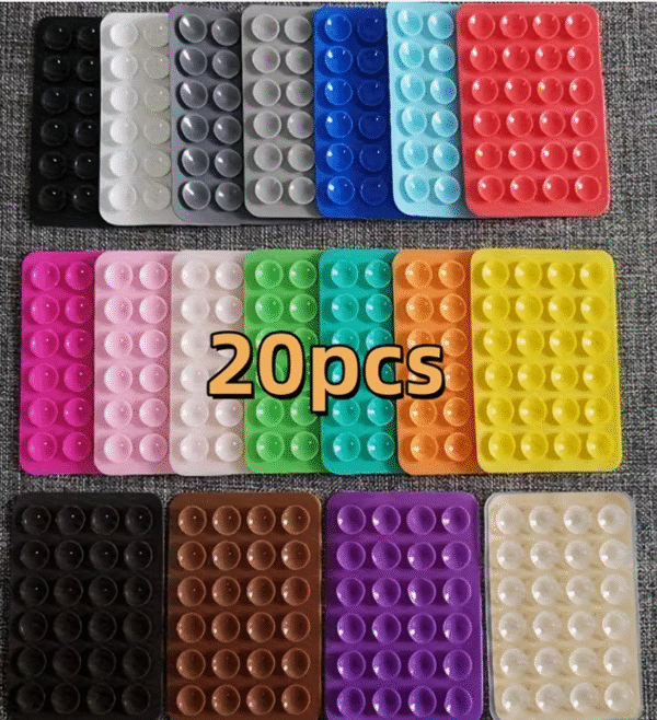 Ensemble de 20 Ventouses en Silicone Multifonctionnelles pour Téléphones