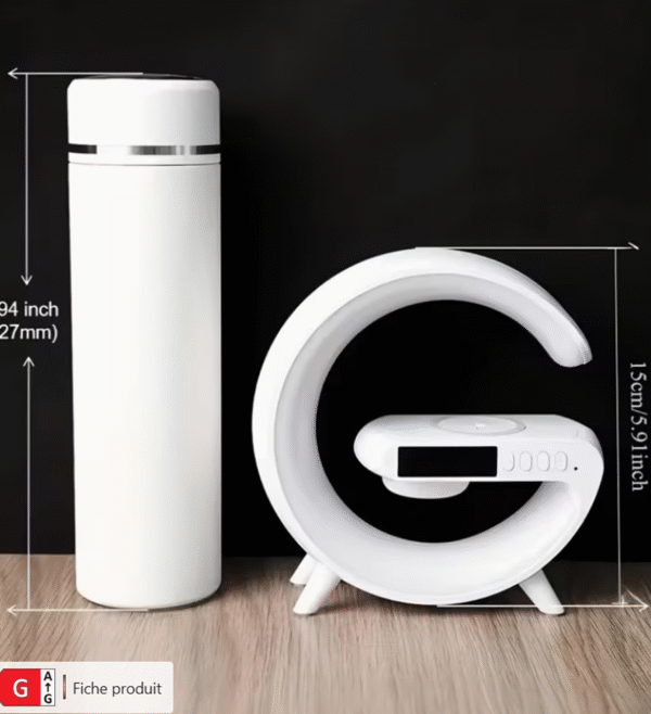 Support de Chargeur Sans Fil Rapide Multifonctionnel avec Haut-Parleur Portable