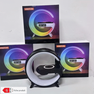 Support de Chargeur Sans Fil Rapide Multifonctionnel avec Haut-Parleur Portable