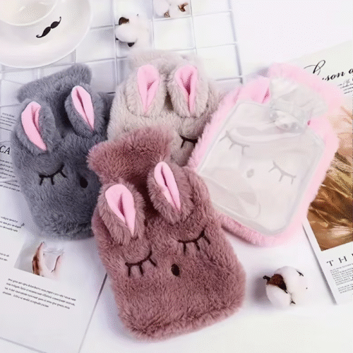 Sac Chauffant d’Hiver – Bouteille d’Eau Chaude Lapin