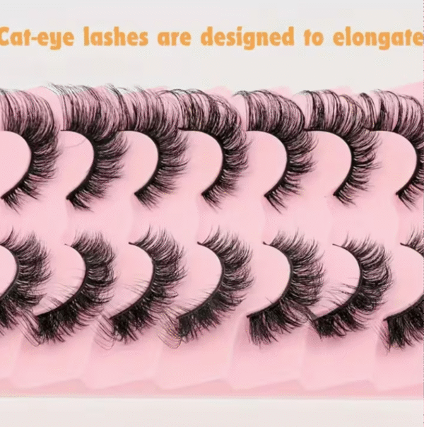 7 Paires de Faux Cils Effet Œil de Chat