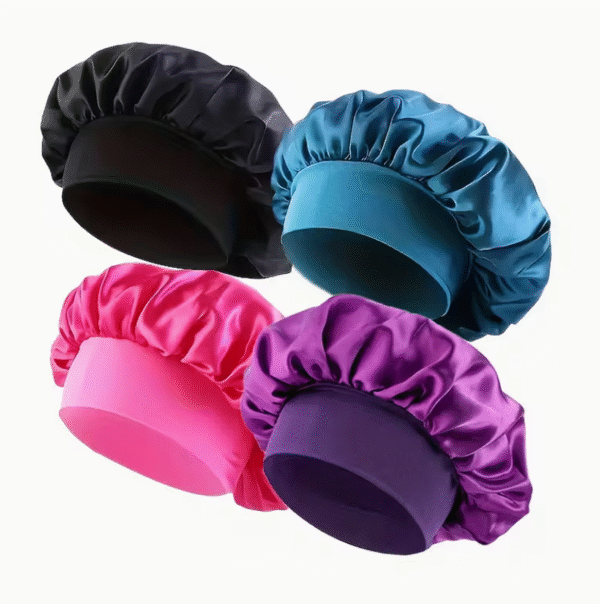 Lot de 4 Bonnets en Tricot de Satin