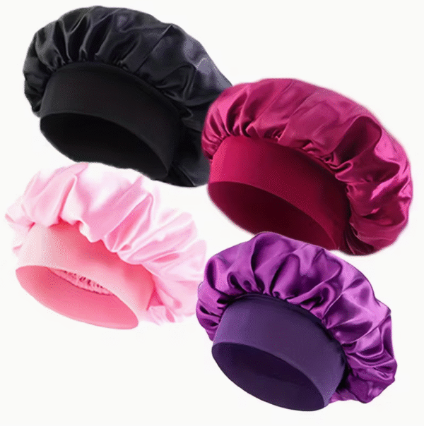 Lot de 4 Bonnets en Tricot de Satin