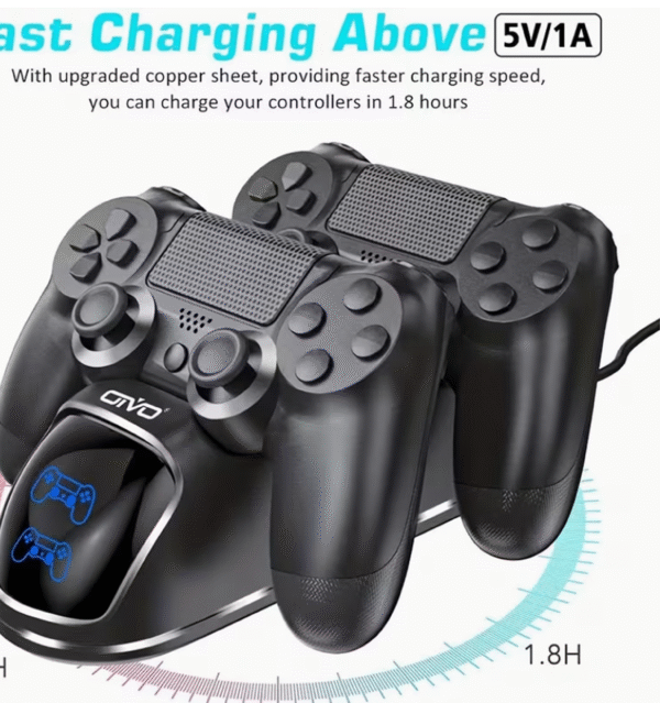 Chargeur pour Manette PS4 – Support de Charge Double USB