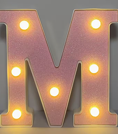 1 pièce – Lumière Décorative LED Brillante avec 26 lettres et 10 chiffres