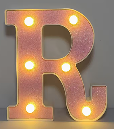 1 pièce – Lumière Décorative LED Brillante avec 26 lettres et 10 chiffres