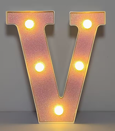 1 pièce – Lumière Décorative LED Brillante avec 26 lettres et 10 chiffres