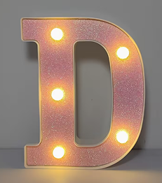 1 pièce – Lumière Décorative LED Brillante avec 26 lettres et 10 chiffres