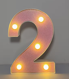 1 pièce – Lumière Décorative LED Brillante avec 26 lettres et 10 chiffres