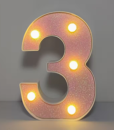 1 pièce – Lumière Décorative LED Brillante avec 26 lettres et 10 chiffres