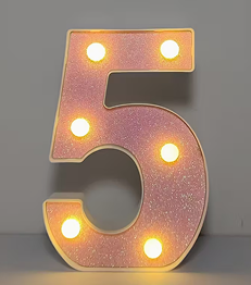 1 pièce – Lumière Décorative LED Brillante avec 26 lettres et 10 chiffres