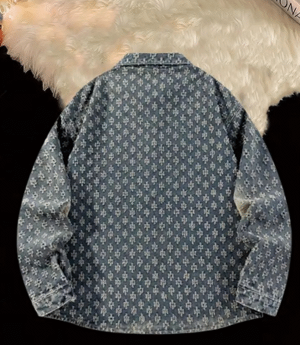 Rectangle 67 Veste en Denim Vintage Rétro Punk Oversize