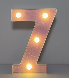 1 pièce – Lumière Décorative LED Brillante avec 26 lettres et 10 chiffres