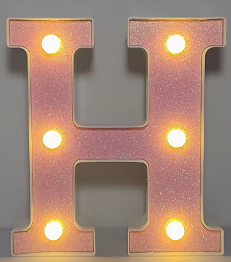 1 pièce – Lumière Décorative LED Brillante avec 26 lettres et 10 chiffres