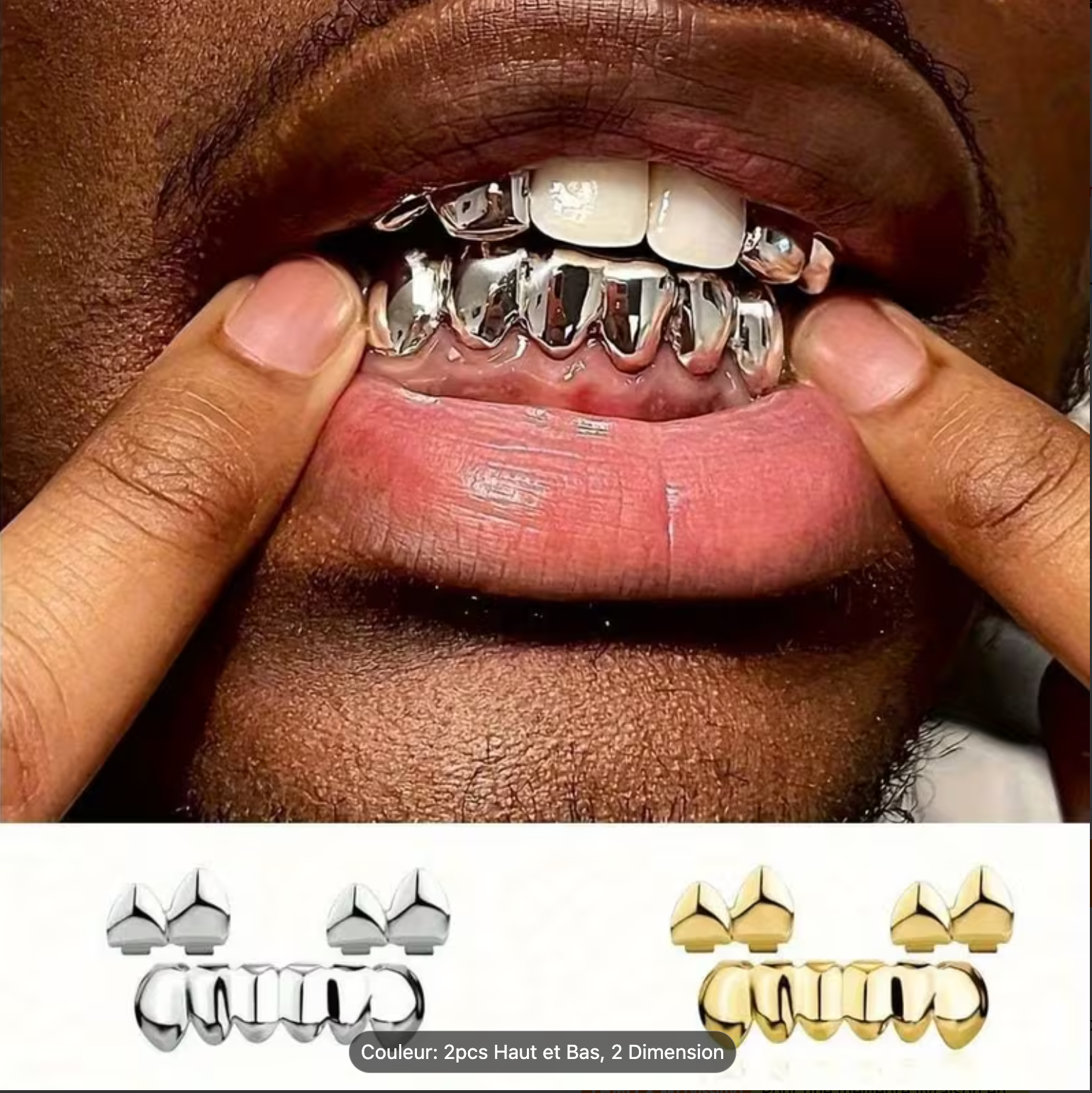 Grillz Intégral Plaqué-Or & Argent