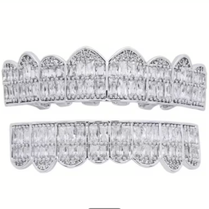 Grillz 8 Dents Iced Out Rectangulaire