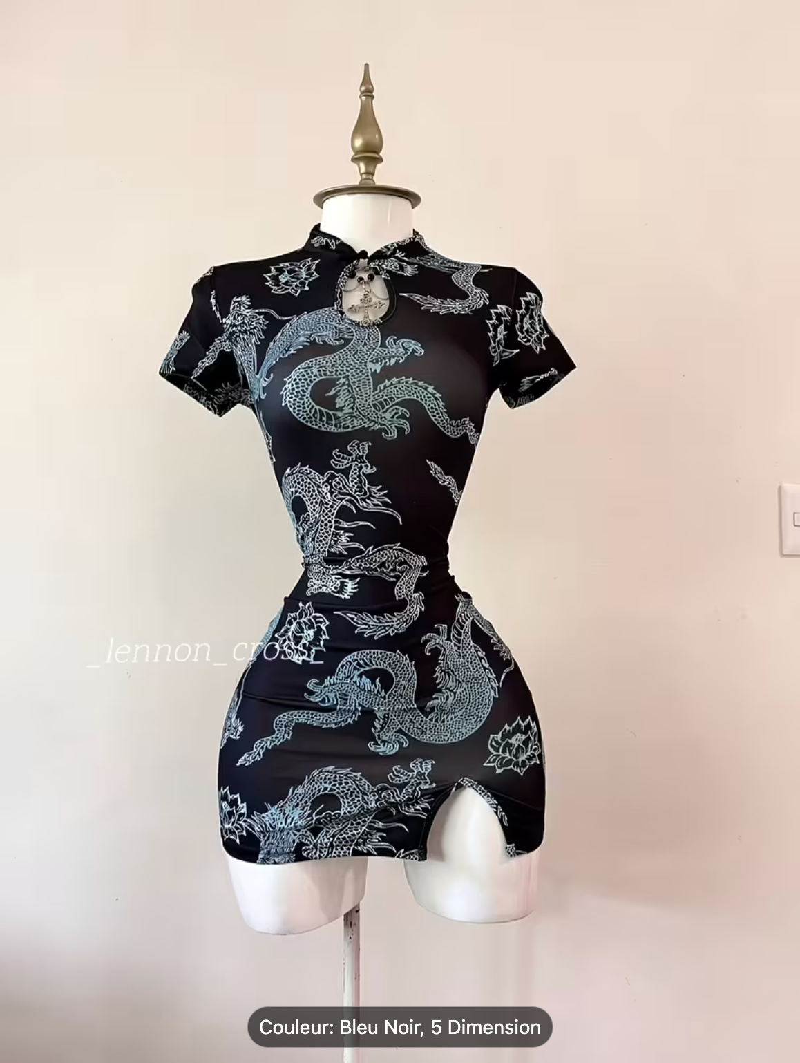 Robe Moulante "Légende d'Orient" – Style Chinois Moderne