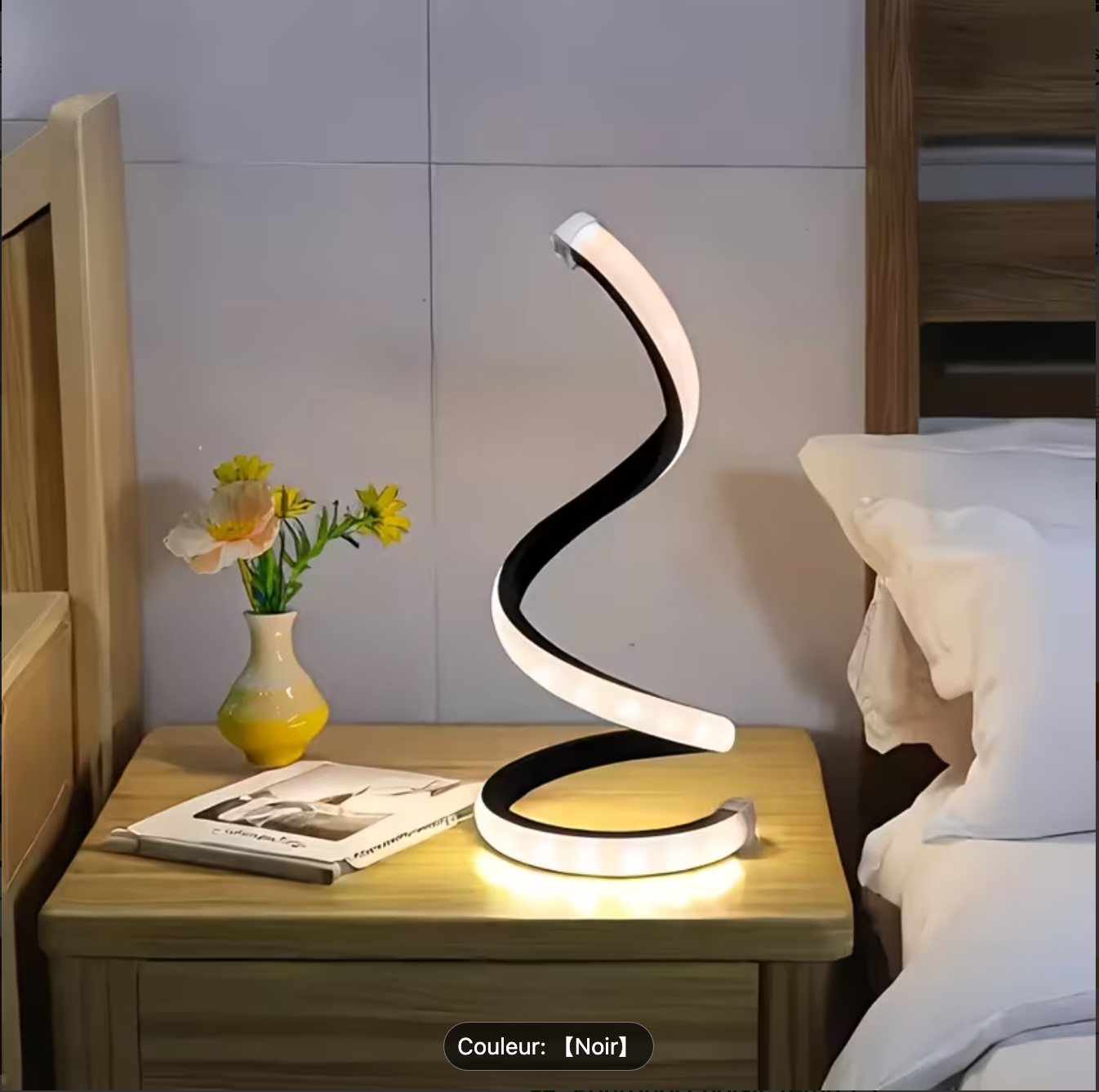 S-Curve Luxury – Lampe d'Ambiance Sculpturale & Moderne