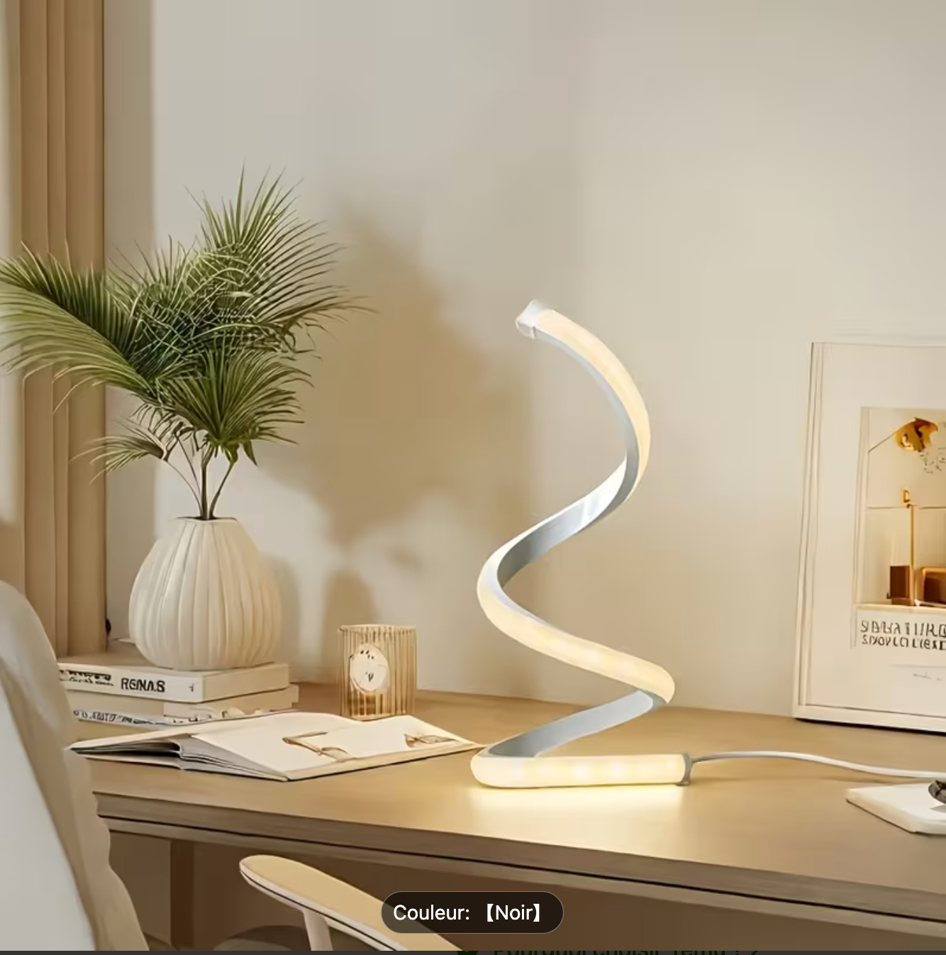 S-Curve Luxury – Lampe d'Ambiance Sculpturale & Moderne – Image 5