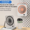 Ventilateur de Bureau, Ventilateur Électrique Portable Rechargeable