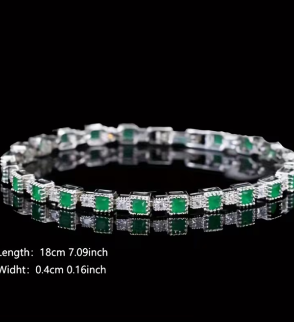 Bracelet Tennis Carré – Éclat Géométrique & Luxe Moderne