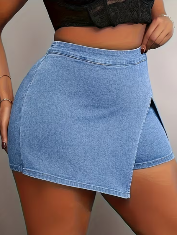 Rectangle 13 Jupe en Jean Asymétrique – Coupe Avant-Garde & Denim Robuste