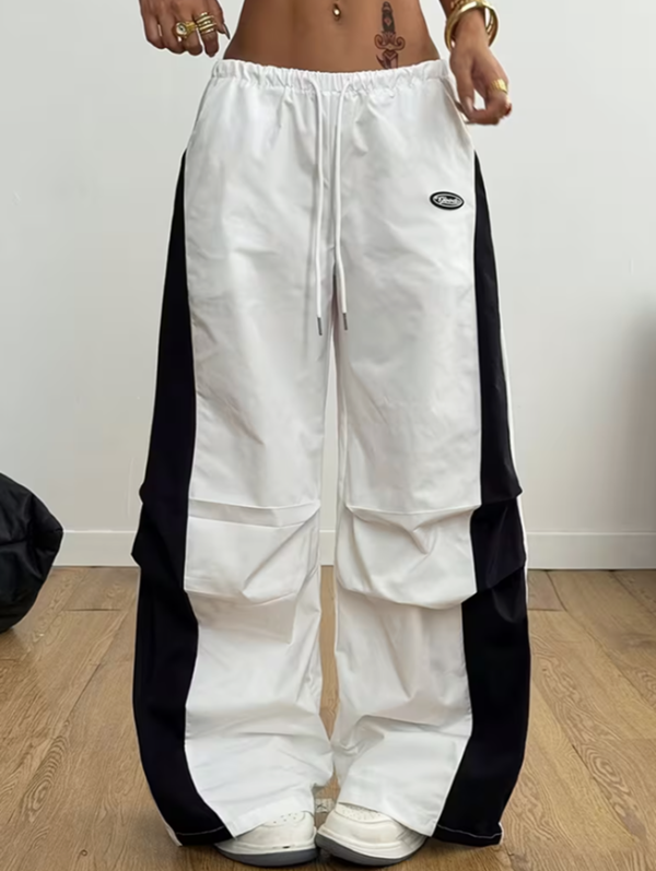 Rectangle 14 Pantalon Cargo à Blocs de Couleurs – Femme