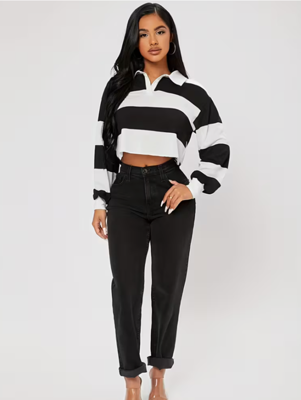 Haut à rayures élégant – Style chic et moderne