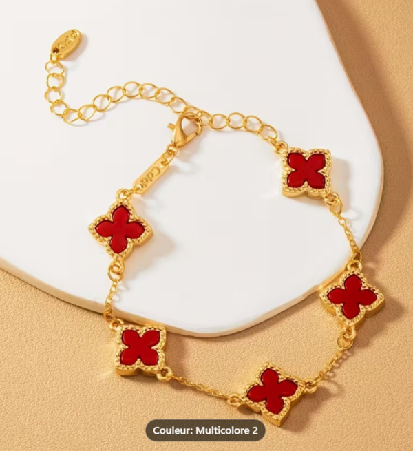Bracelet Élégant Trèfle – Symbole de Chance & Raffinement