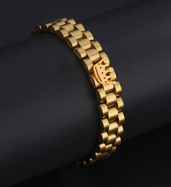 Bracelet Élégant Couronne Dorée – Un Style Royal