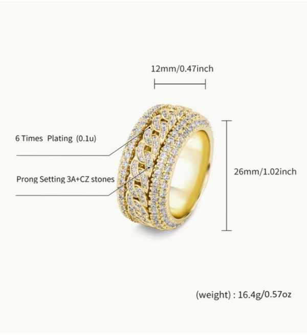 Bague Homme avec Pendentif – Design Audacieux en Cuivre
