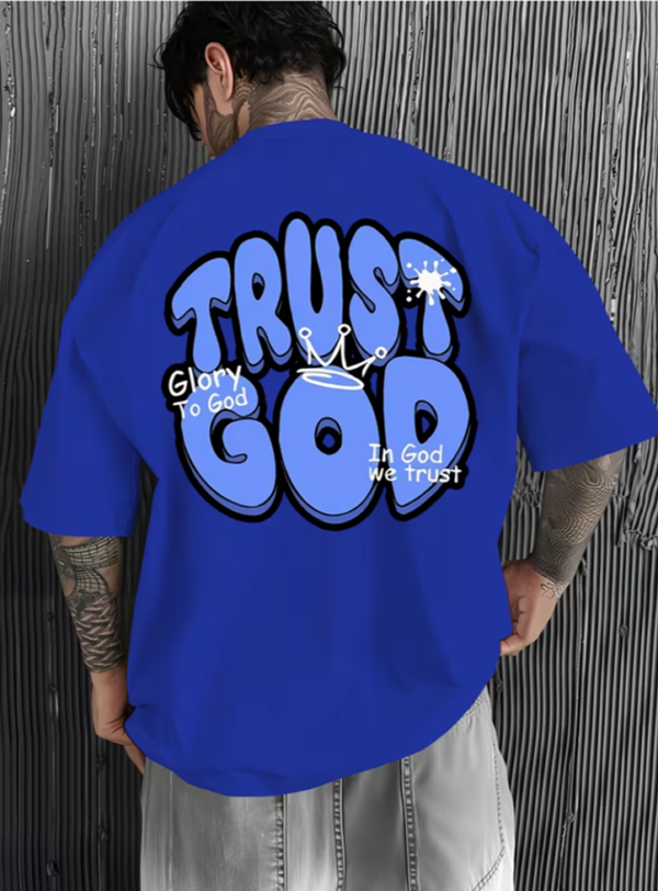 T‑shirt homme décontracté motif Trust God