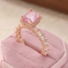 Bague Cubic Rose Plaqué – Douceur & Éclat Romantique