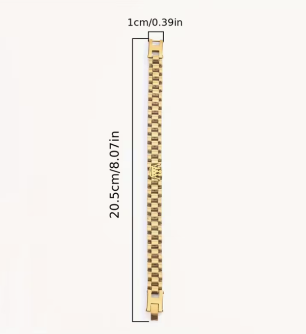Bracelet Élégant Couronne Dorée – Un Style Royal