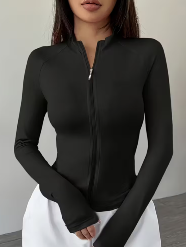 Vêtement d’extérieur femme à manches – Couleur unie