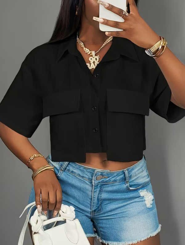 Chemise Décontractée à Manches Courtes – Élégance Quotidienne