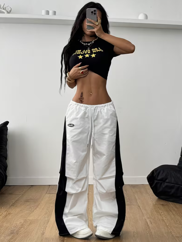 Rectangle 27 Pantalon Cargo à Blocs de Couleurs – Femme