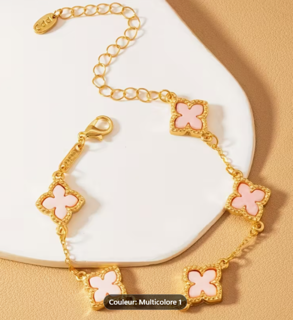 Bracelet Élégant Trèfle – Symbole de Chance & Raffinement