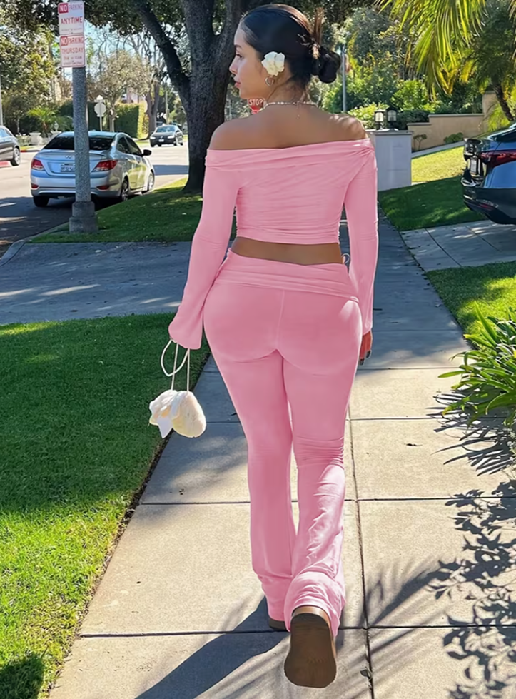 Ensemble Femme Printemps & Automne – Couleur Unie – Image 2