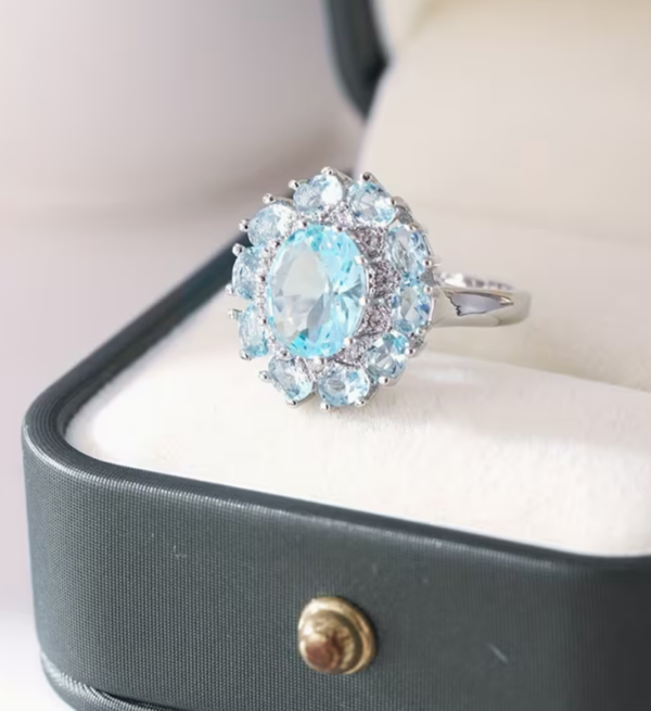 Bague Décorative Bleue – Élégance Azur & Style Affirmé