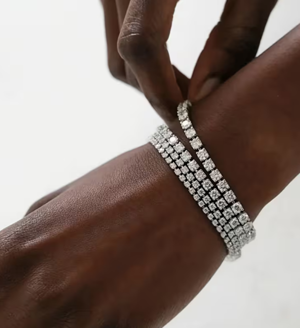 Bracelet Tennis Homme – Zircone Cubique 5A "Éclat Diamant"