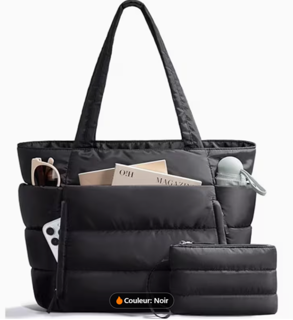 Ensemble 2 Pièces : Le Grand Sac Tote & Sa Pochette Assortie