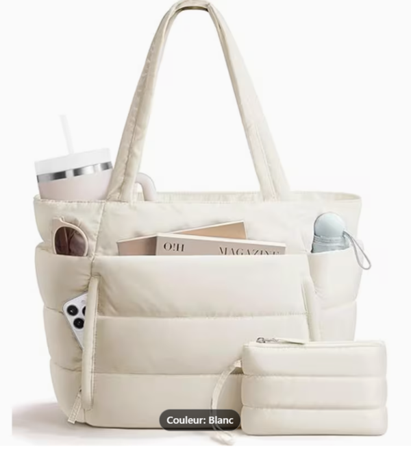 Ensemble 2 Pièces : Le Grand Sac Tote & Sa Pochette Assortie